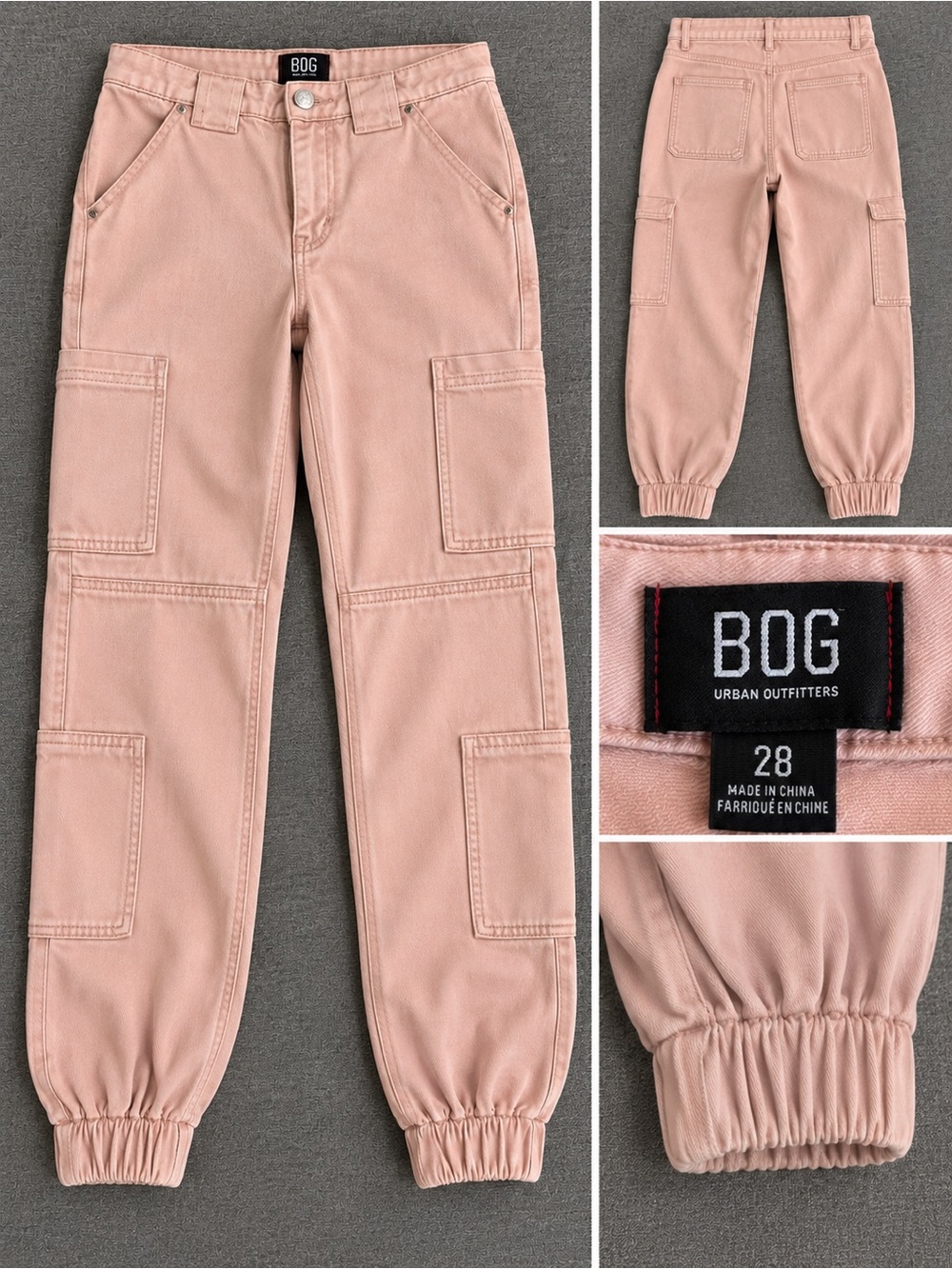 BDG Kids Blush Cargo Jogger Pants
